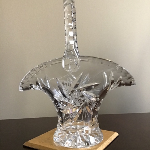 Vintage Crystal Basket Star of David - Picture 3 of 3